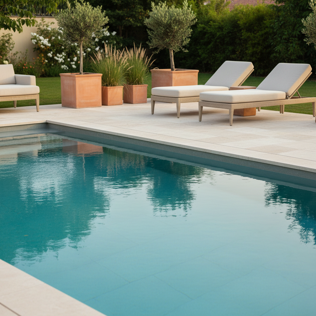 Abords de piscine en Vendée par Allevia